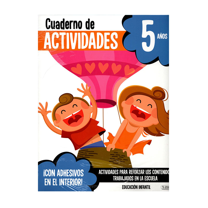 Libros de actividades c/adhesivos 5 años