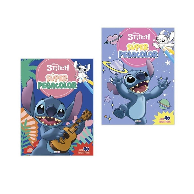 Libros Súper Pegacolor Stitch Disney