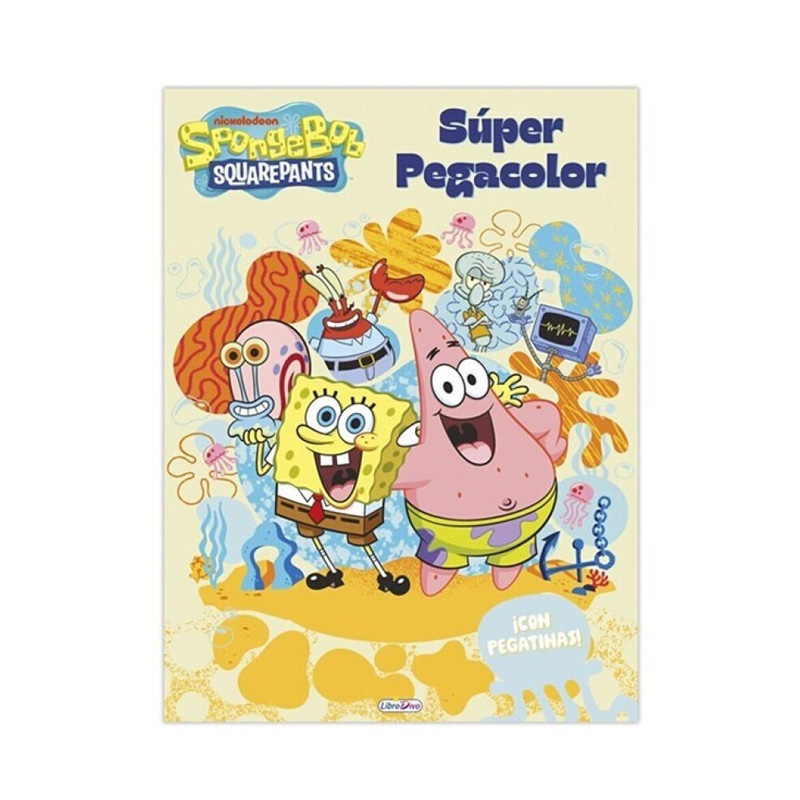 Libros Súper Pegacolor Bob Esponja