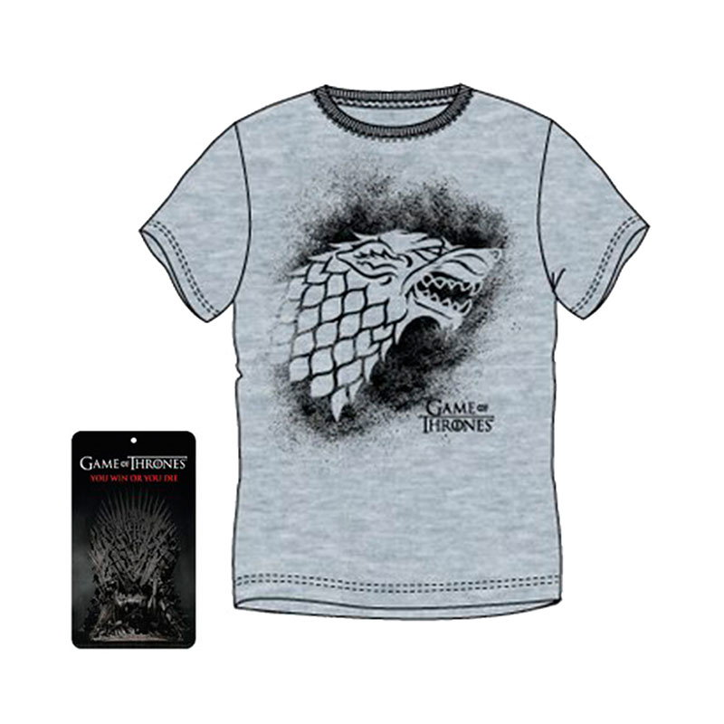 Distribuidor mayorista de Camiseta adulto Juego de Tronos Casa Stark color gris
