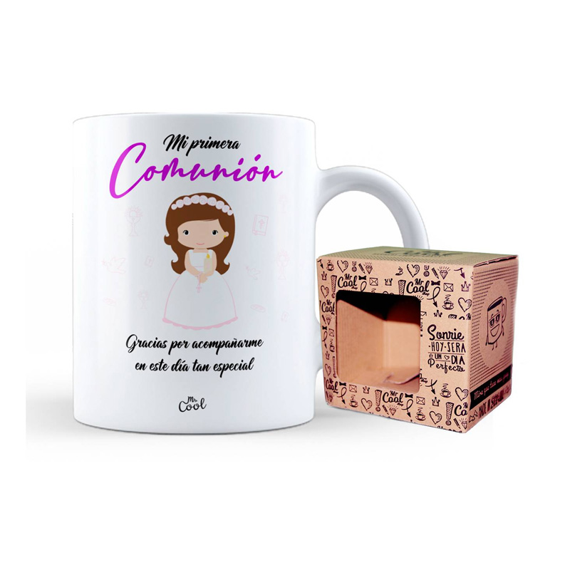 Distribuidor mayorista de Taza cerámica frases - Mi primera comunión gracias por acompañarme - chica